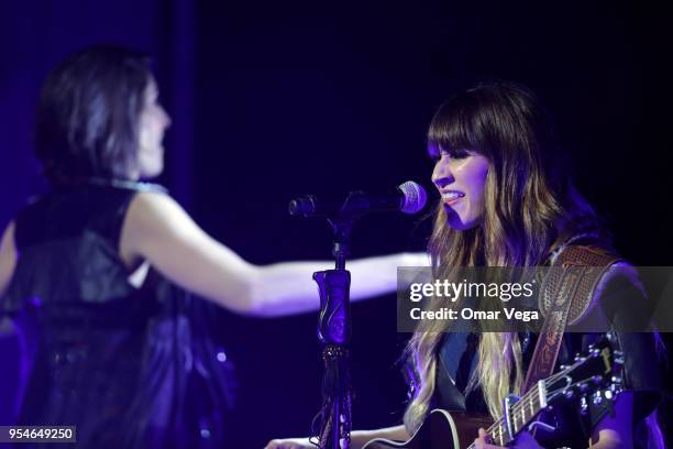 Mexican singer Hanna Nicole Pérez Mosa during a performance show as part "100 años contigo" Tour at The Majestic Theatre on May 3, 2018 in Dallas, US.