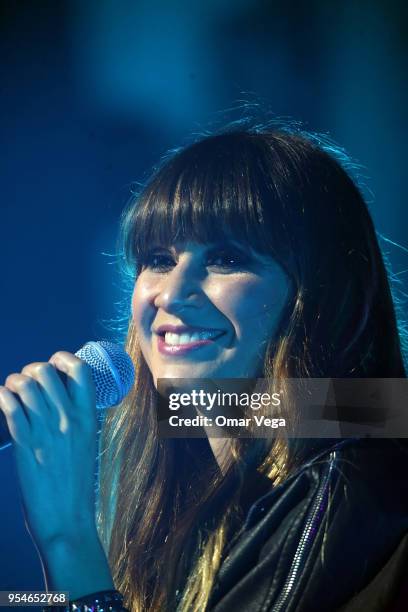 Mexican singer Hanna Nicole Pérez Mosa during a performance show as part "100 años contigo" Tour at The Majestic Theatre on May 3, 2018 in Dallas, US.