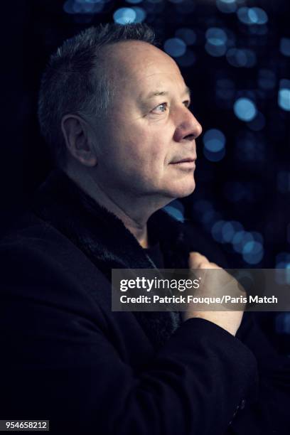 Singer and musician Jim Kerr of the rock group Simple Minds is photographed for Paris Match on November 30, 2017 in Paris, France.