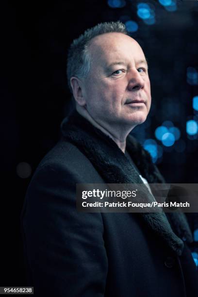 Singer and musician Jim Kerr of the rock group Simple Minds is photographed for Paris Match on November 30, 2017 in Paris, France.