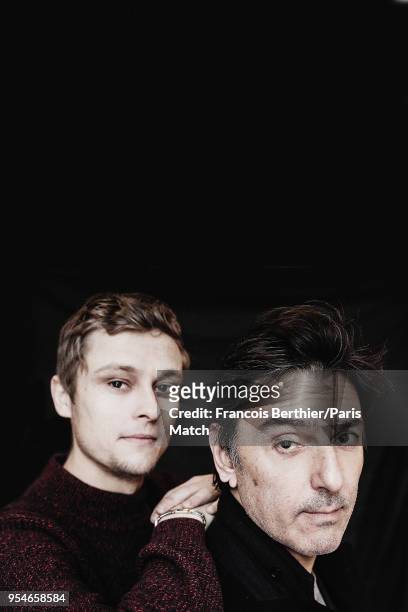 Actors Rod Paradot and Yvan Attal are photographed for Paris Match on January 18, 2018 in Paris, France.