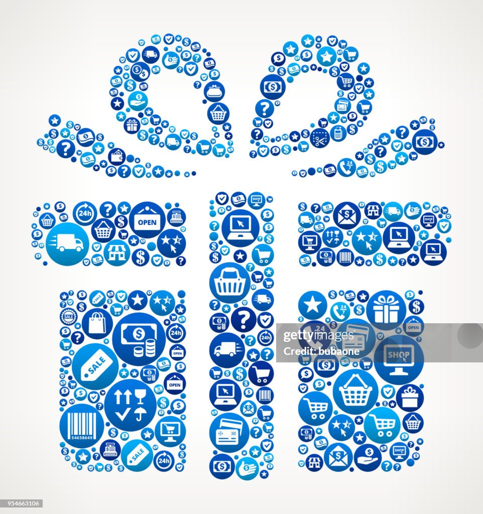 Gift Box Shopping and E-commerce Background Pattern