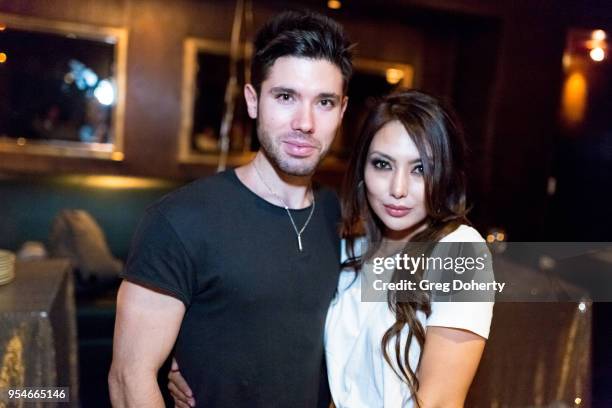 Kristos Andrews and Chasty Ballesteros attend Gregori J. Martin Birthday Party at Paloma on May 3, 2018 in Los Angeles, California.