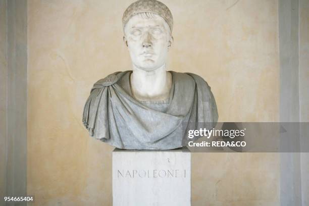 Atrium, Napoleone portrait, Modern Art Museum, Villa Reale, Galleria d'Arte Moderna, Via Palestro 16, Milan, Lombardy, Italy, Europe.