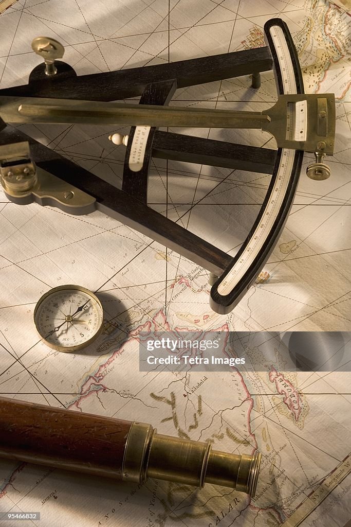 Antique Nautical Navigation Tools High-Res Stock Photo - Getty Images