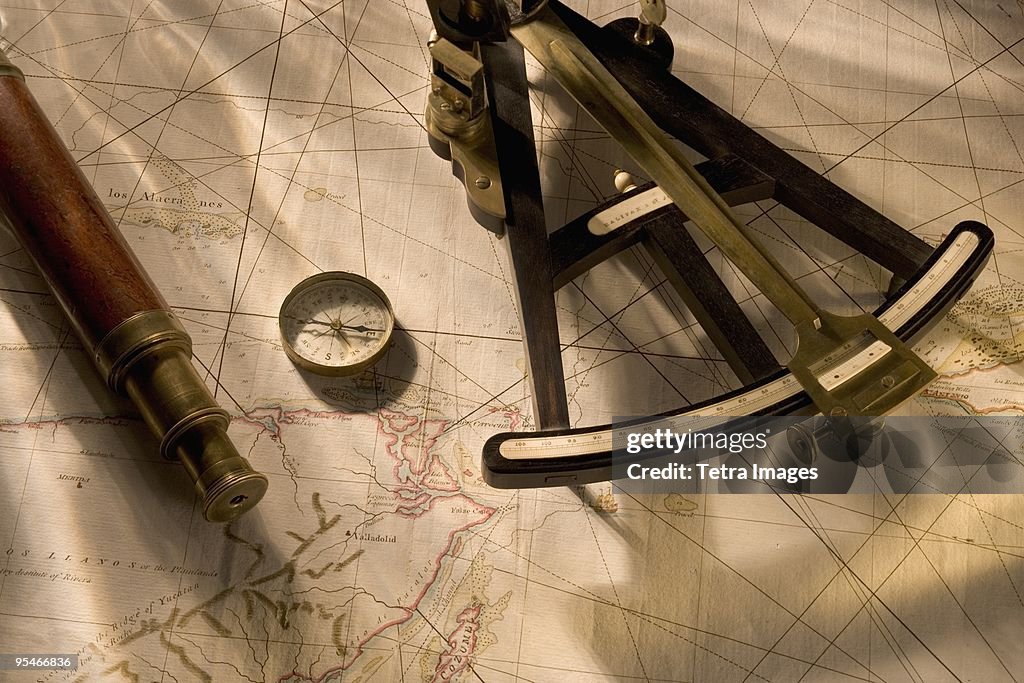 Antique Nautical Navigation Tools High-Res Stock Photo - Getty Images