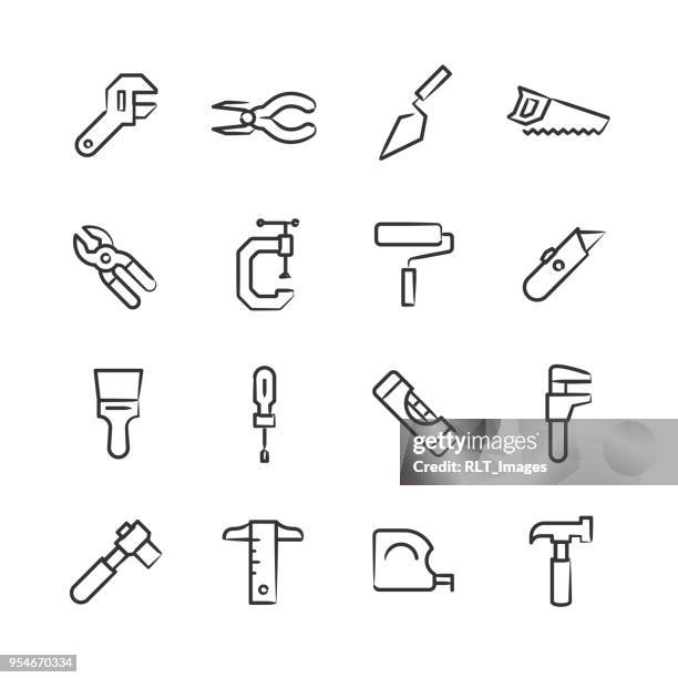 hand tool icons — sketchy series - socket wrench stock illustrations