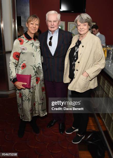 Jenny Agutter, Derek Jacobi and Maggie Smith attend the Acting For Others Golden Bucket Awards at The Prince of Wales Theatre on May 4, 2018 in...