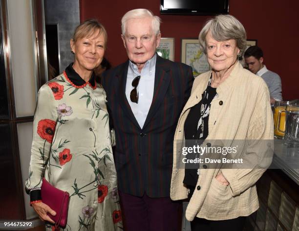 Jenny Agutter, Derek Jacobi and Maggie Smith attend the Acting For Others Golden Bucket Awards at The Prince of Wales Theatre on May 4, 2018 in...