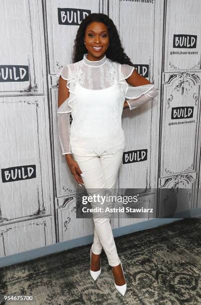 Actress Amiyah Scott discusses the Fox network series "Star" at Build Studio on May 4, 2018 in New York City.