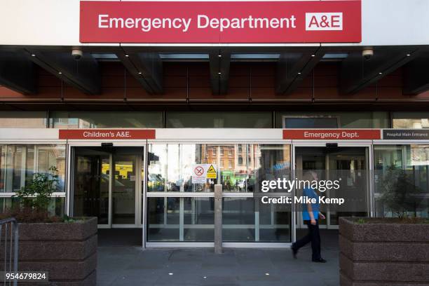 Accident and emergancy or A&E department of the Royal London Hospital in East London, England, United Kingdom. Britain's biggest new hospital The...