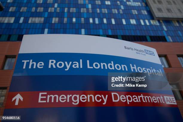 Accident and emergancy or A&E department of the Royal London Hospital in East London, England, United Kingdom. Britain's biggest new hospital The...
