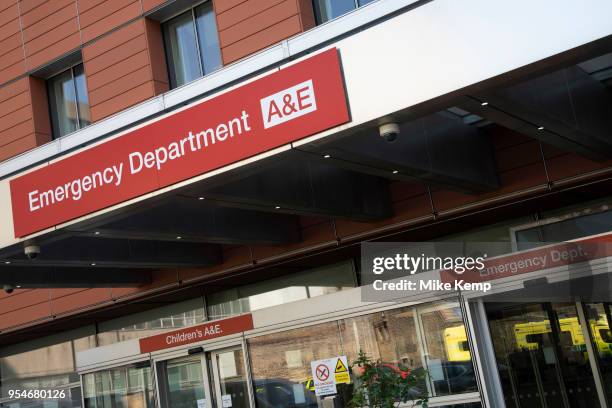 Accident and emergancy or A&E department of the Royal London Hospital in East London, England, United Kingdom. Britain's biggest new hospital The...