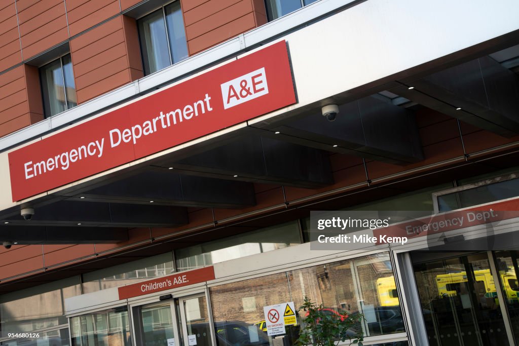 Accident and emergancy or A&E department of the Royal London Hospital ...