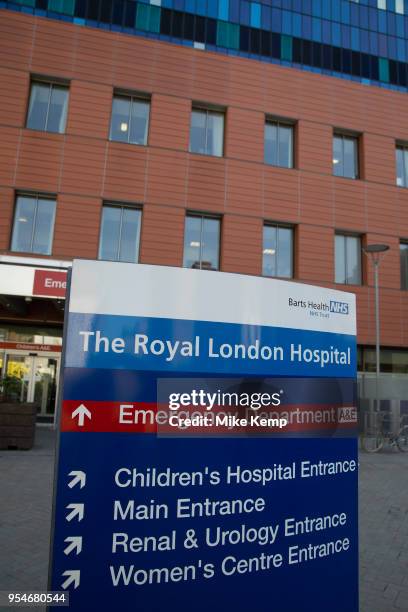 Accident and emergancy or A&E department of the Royal London Hospital in East London, England, United Kingdom. Britain's biggest new hospital The...