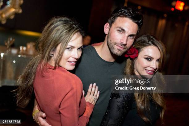 Terri Ivens, Erik Fellows and Lilly Melgar attend the Gregori J. Martin Birthday Party at Paloma on May 3, 2018 in Los Angeles, California.