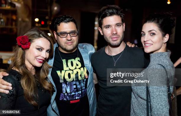 Lilly Melgar, Gregori J. Martin, Kristos Andrews and Elizabeth Lake attend the Gregori J. Martin Birthday Party at Paloma on May 3, 2018 in Los...