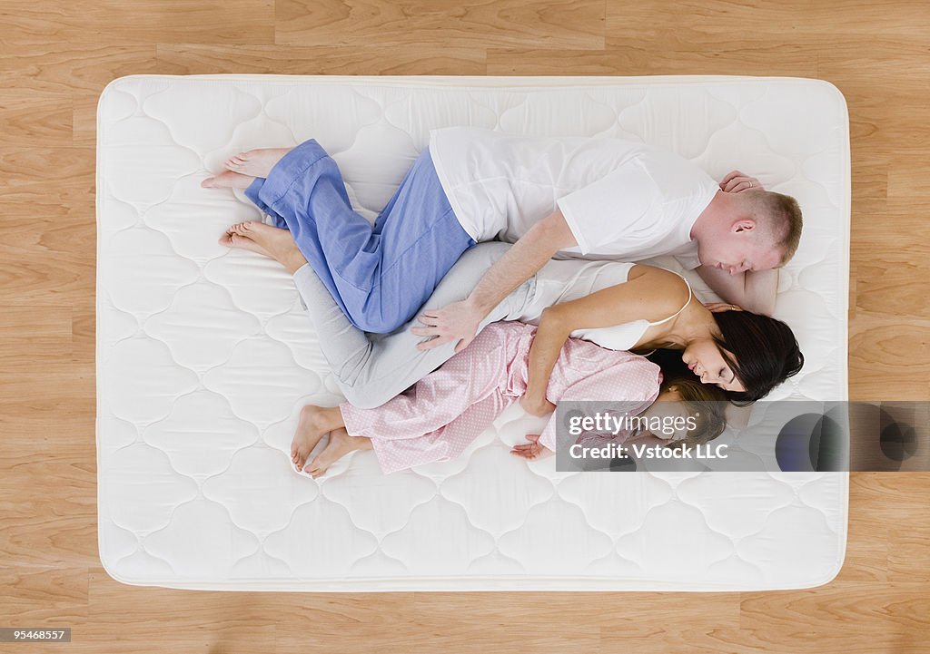 Family on bed