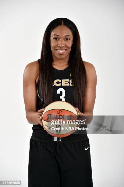 Kelsey Bone of the Las Vegas Aces poses for a head shot at WNBA Media Day at the MGM Grand Garden Arena on May 3, 2018 in Las Vegas, Nevada. NOTE TO...