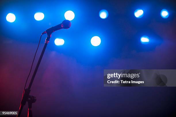 microphone - stage microphone stock pictures, royalty-free photos & images