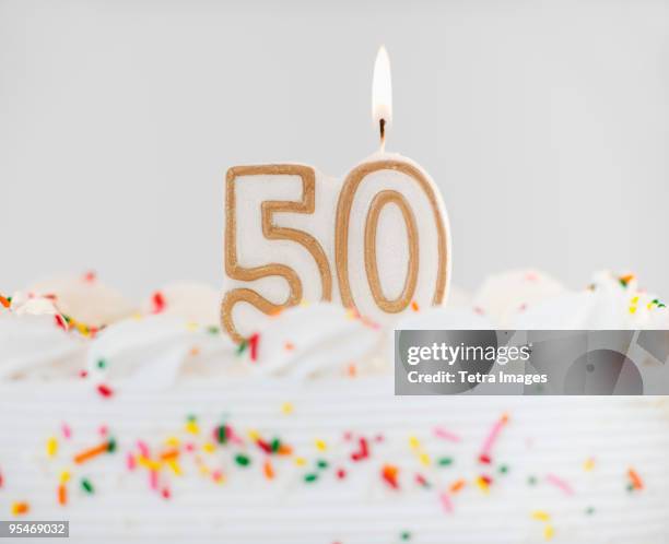 birthday for fifty years old - 50e verjaardag stockfoto's en -beelden