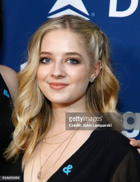 Jackie Evancho attends 2018 GLAAD Media Awards Rising Stars luncheon at Mercury Ballroom at the New York Hilton on May 4, 2018 in New York City.