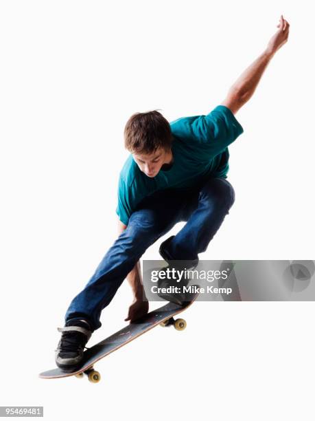 male skateboarding - man skating stock pictures, royalty-free photos & images
