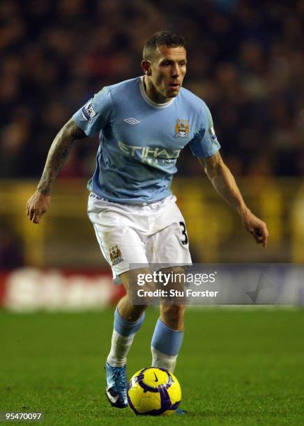 Craig Bellamy of Manchester City in action during the Barclays Premier League match between Wolverhampton Wanderers and Manchester City at Molineaux...