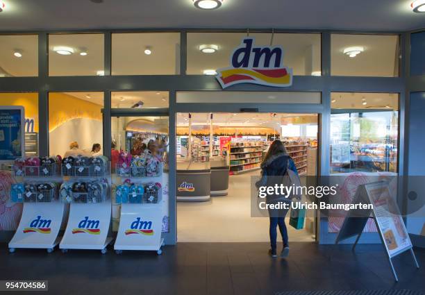 Entrance of a drugstore market branch in Bonn.