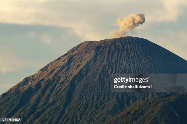 scenic view of mount semeru at bromo tengger semeru national park, east java of indonesia. - bromo horse stock pictures, royalty-free photos & images