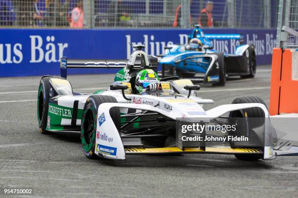 Lucas di Grassi of Audi Sport ABT Schaeffler during the 2018 FIA Formula E Championship Qatar Airways Paris E Prix on April 28, 2018 in Paris, France.