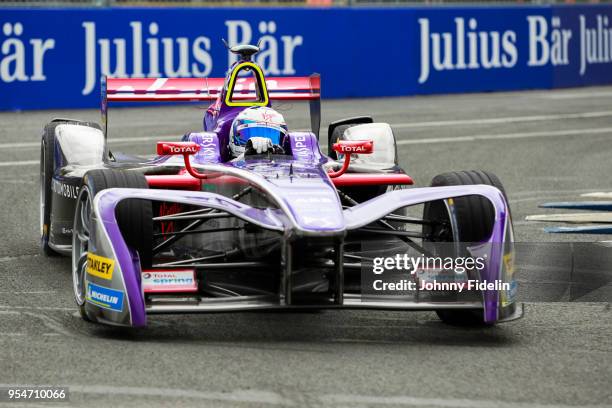 Sam Bird of DS Virgin Racing during the 2018 FIA Formula E Championship Qatar Airways Paris E Prix on April 28, 2018 in Paris, France.