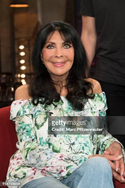 Singer Dunja Rajter attends the Koelner Treff TV Show at the WDR Studio on May 4, 2018 in Cologne, Germany.