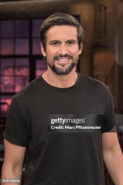 Actor Tom Beck attends the Koelner Treff TV Show at the WDR Studio on May 4, 2018 in Cologne, Germany.