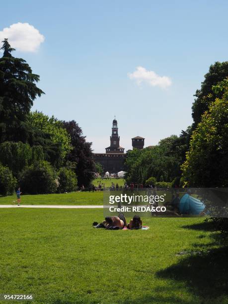 Parco Sempione, public park, Milan, Lombardy, Italy, Europe.