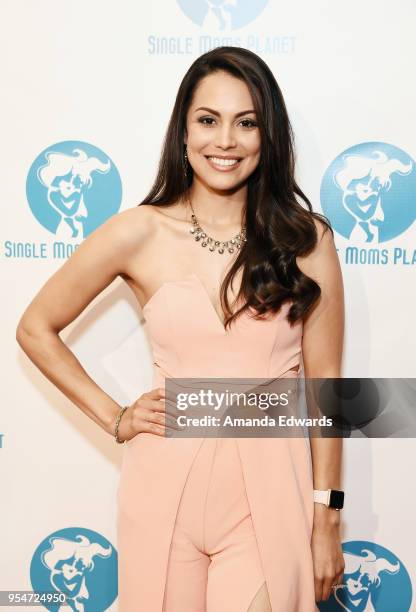 Playboy Playmate Raquel Pomplun arrives at The Single Mom's Awards presented by Single Moms Planet at The Peninsula Beverly Hills on May 4, 2018 in...