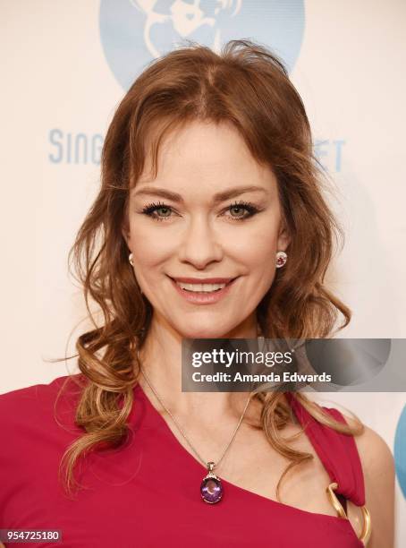 Playboy Playmate Natalia Sokolova arrives at The Single Mom's Awards presented by Single Moms Planet at The Peninsula Beverly Hills on May 4, 2018 in...