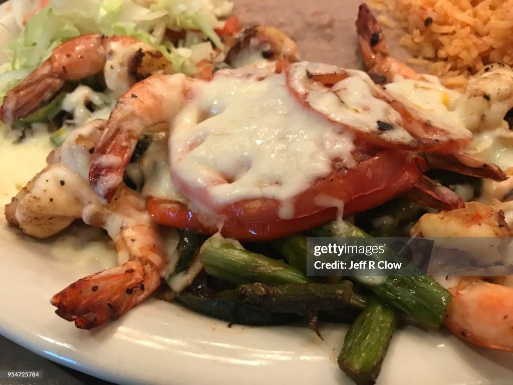 Tex Mex Grilled Shrimp and Vegetables With Rice