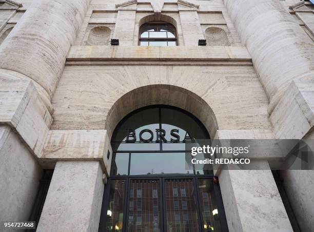 Palazzo della Borsa Palace, stock exchange building, Milan, Lombardy, Italy, Europe.