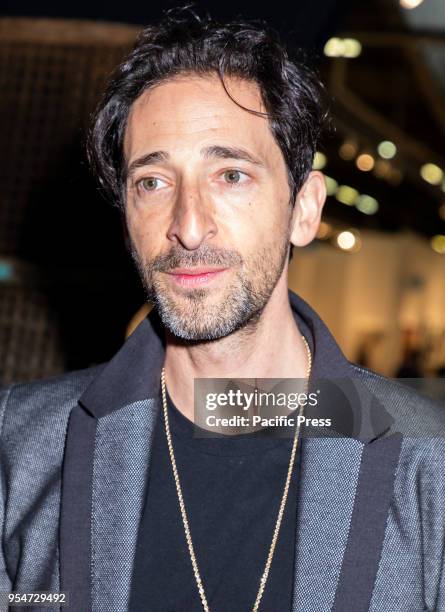 Actor Adrien Brody attends Art New York at Pier 94, Manhattan.