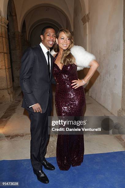 Nick Cannon and Mariah Carey attend the second day of the 14th Annual Capri Hollywood International Film Festival on December 28, 2009 in Capri,...