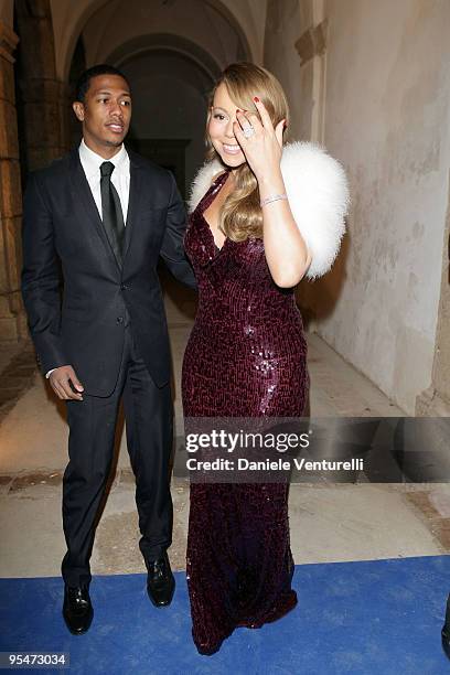 Nick Cannon and Mariah Carey attend the second day of the 14th Annual Capri Hollywood International Film Festival on December 28, 2009 in Capri,...