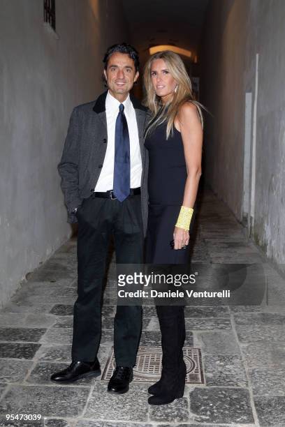 Tiziana Rocca and Giulio Base attend the second day of the 14th Annual Capri Hollywood International Film Festival on December 28, 2009 in Capri,...