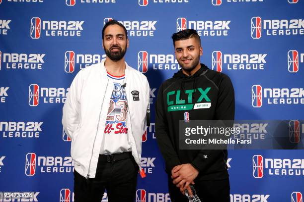 Ronnie 2K and Mel East of Celtics Crossover Gaming during the NBA 2K League Tip Off Tournament on May 4, 2018 at Brooklyn Studios in Long Island...