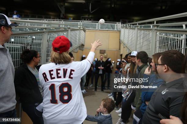 Head Coach Cheryl Reeve of the Minnesota Lynx attends the Minnesota Twins game on May 1, 2018 at Target Field in Minneapolis, Minnesota. NOTE TO...