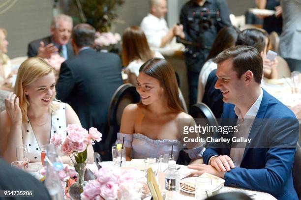 Scarlett Byrne and Playboy Chief Creative Officer Cooper Hefner attend Playboy's 2018 Playmate of the Year Celebration at Beauty & Essex on May 4,...