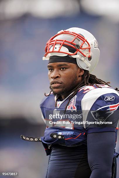 Laurence Maroney of the New England Patriots looks on against the Baltimore Ravens at Gillette Stadium on October 4, 2009 in Foxboro, Massachusetts....