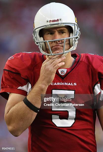 Punter Ben Graham of the Arizona Cardinals stands on the sidelines during the NFL game against the St. Louis Rams at the Universtity of Phoenix...