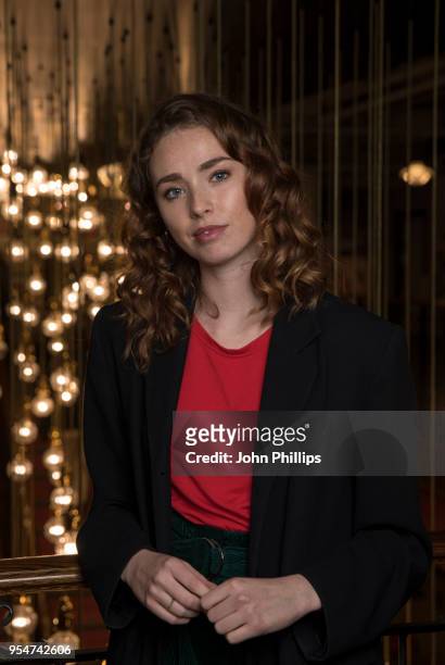 Freya Mavor poses for a portrait at the UK premiere of 'Modern Life Is Rubbish' at Picturehouse Central on May 4, 2018 in London, England.