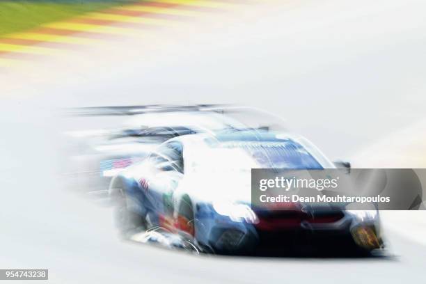 In the M8 GTE driven by Martin Tomczyk of Germany and Nicky Catsburg of the Netherlands competes during Final Free Practice session in the WEC 6...